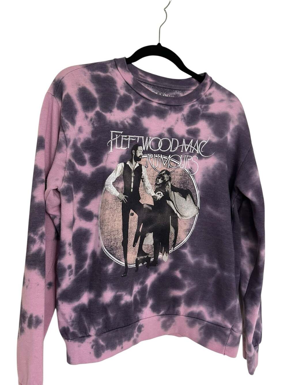 Fleetwood Mac Rumours Purple Tie-Dye Graphic Sweatshirt Size Small